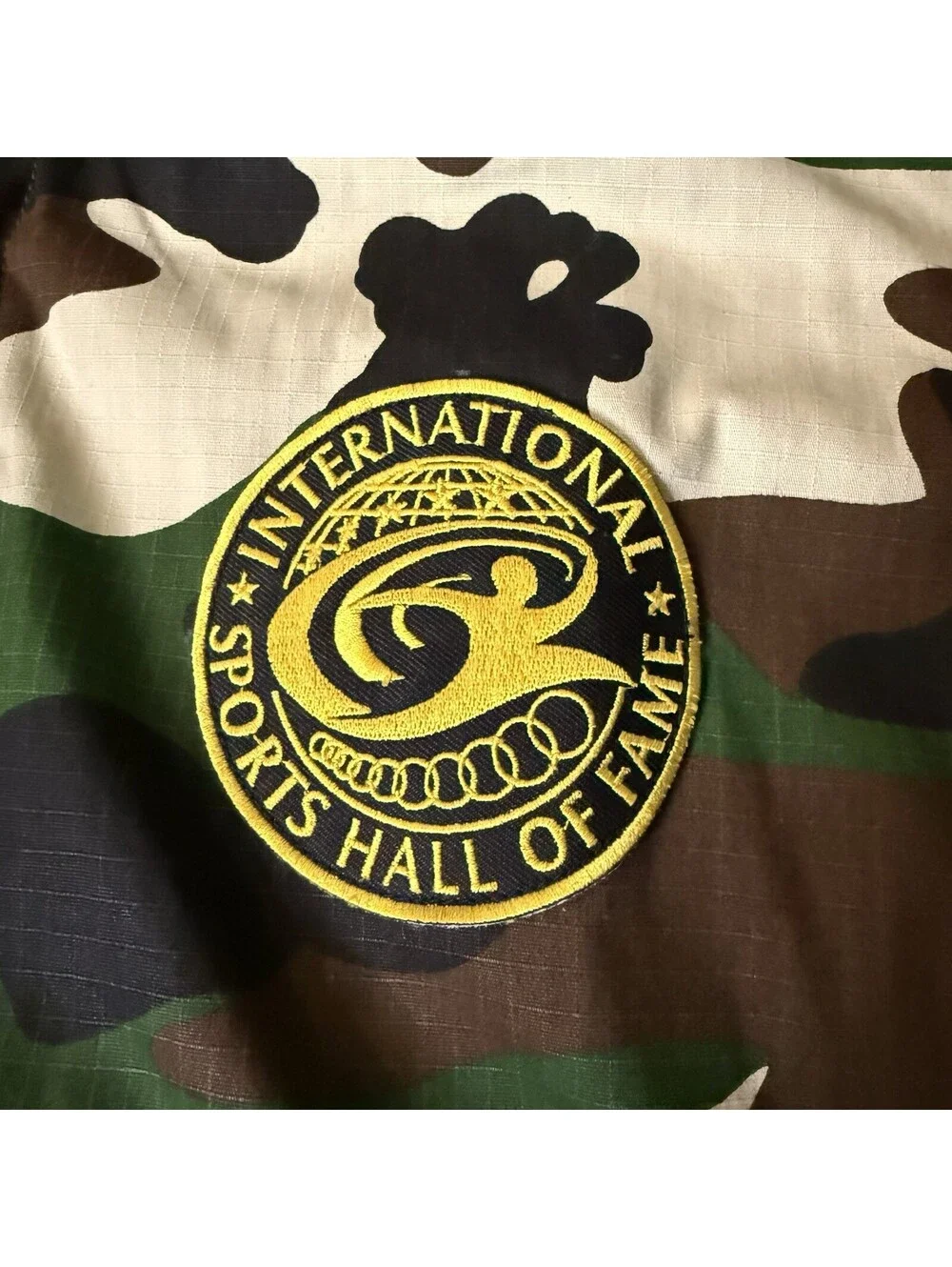 International Sports Hall Of Fame Camo Bomber Jacket XXL Custom DrRobert Graham